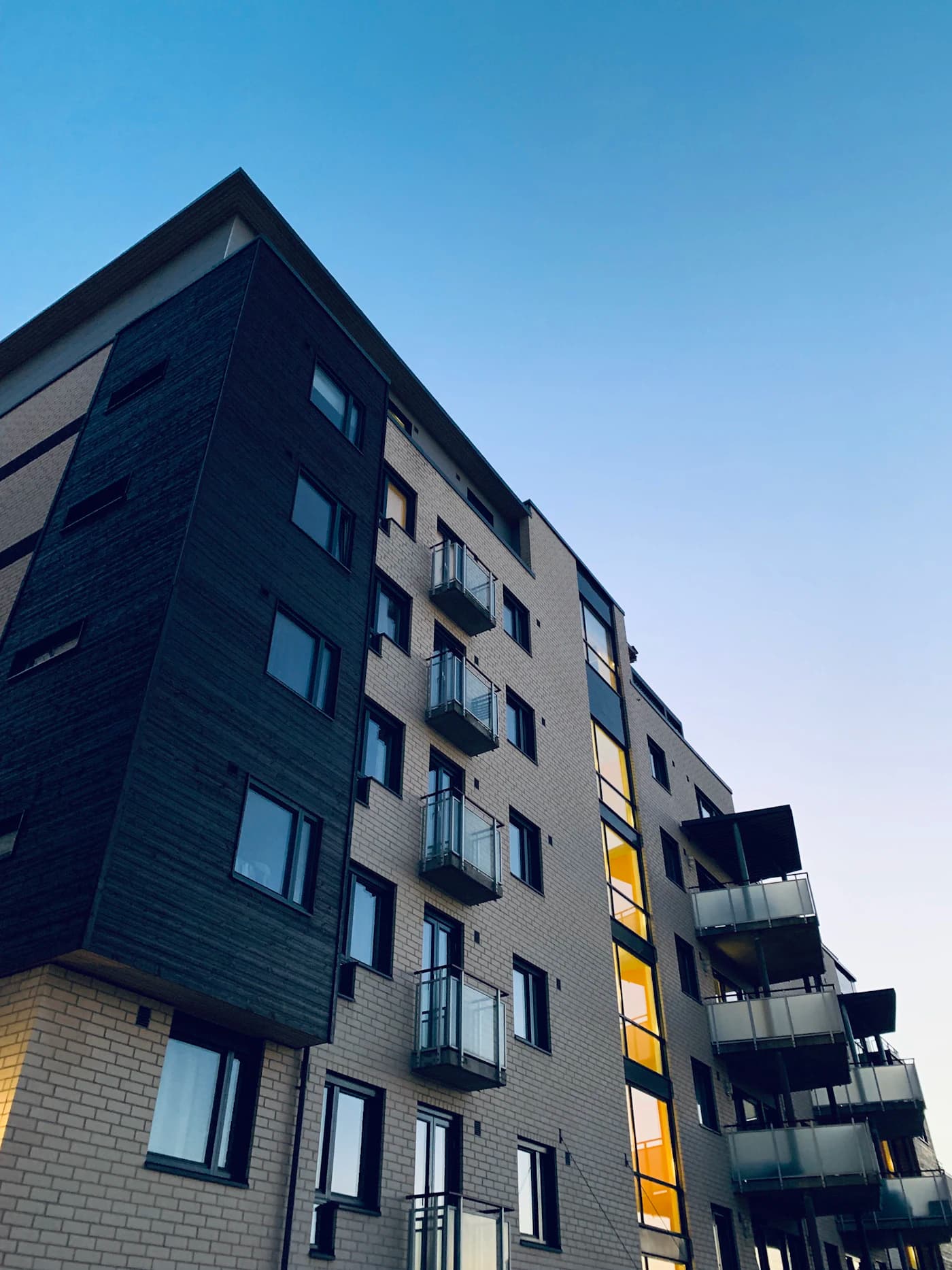 Modern multi-storey residential apartment block